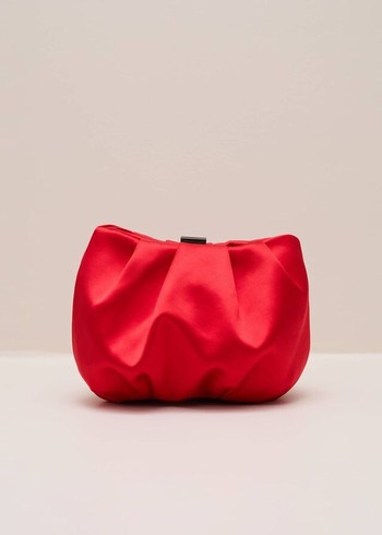 Phase Eight Red Satin Bags Red USA | 3145892-ZN